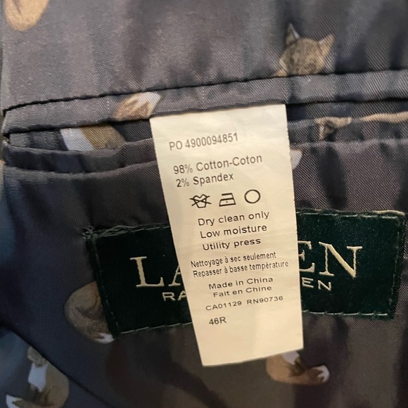 Ralph Lauren black corduroy sport Size 46R - Picture 4 of 6